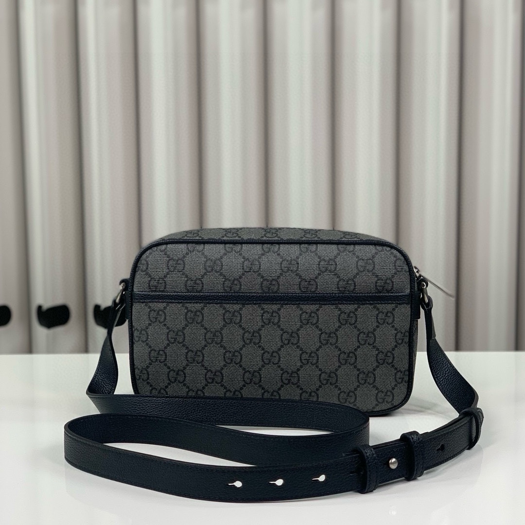 Gucci Shoulder Bag 768391 Grey and Black GG