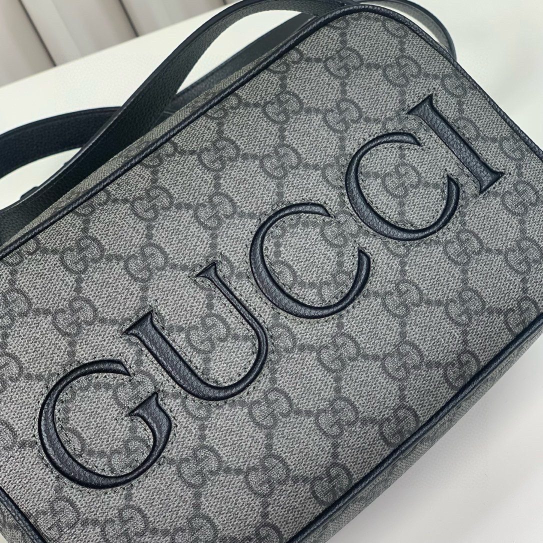 Gucci Shoulder Bag 768391 Grey and Black GG