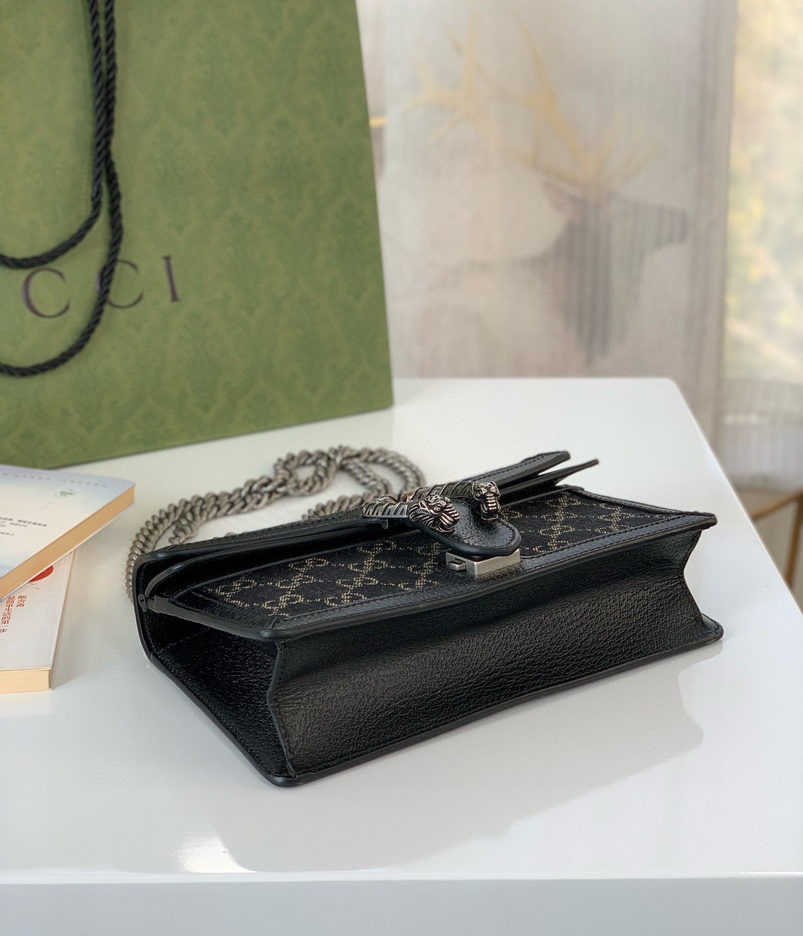 Gucci Dionysus Black Denim Shoulder Bag 499623