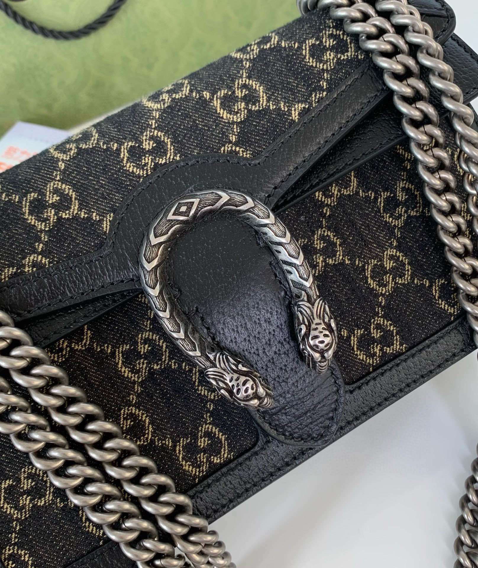 Gucci Dionysus Black Denim Shoulder Bag 499623