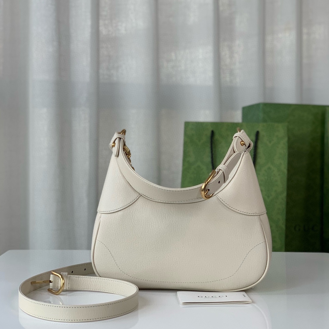 Gucci Aphrodite Small Crescent Shoulder Bag - Style 731817 (White)