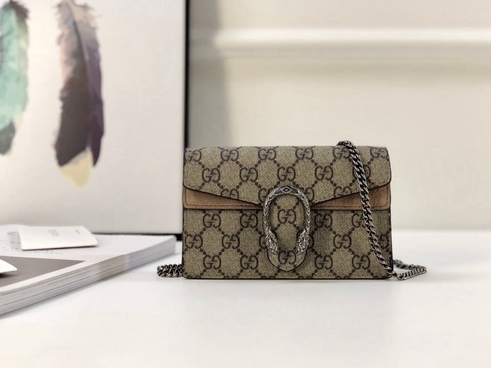 Gucci Dionysus Mini Chain Bag 476432 Brown Khaki