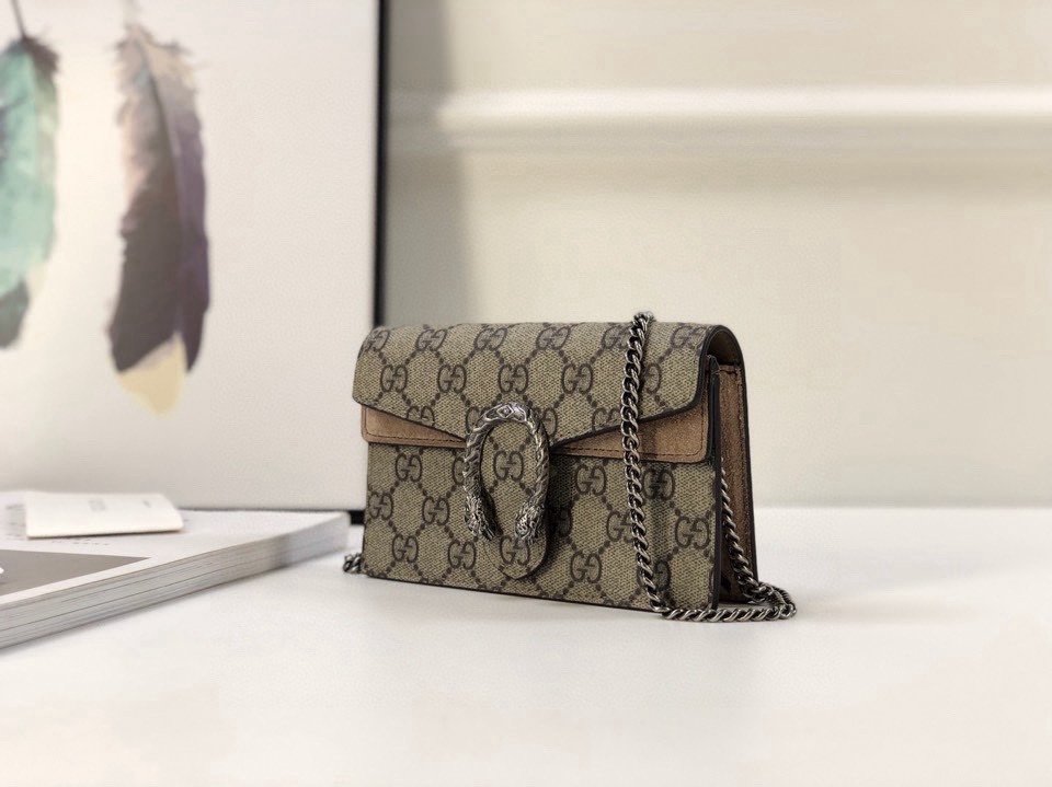 Gucci Dionysus Mini Chain Bag 476432 Brown Khaki