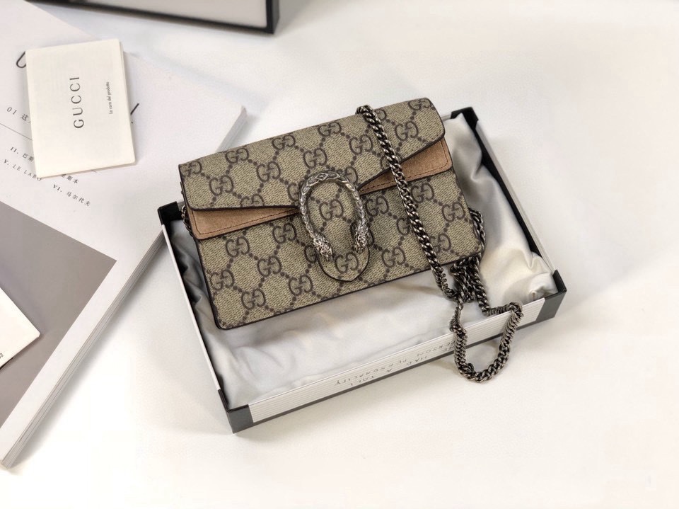 Gucci Dionysus Mini Chain Bag 476432 Brown Khaki