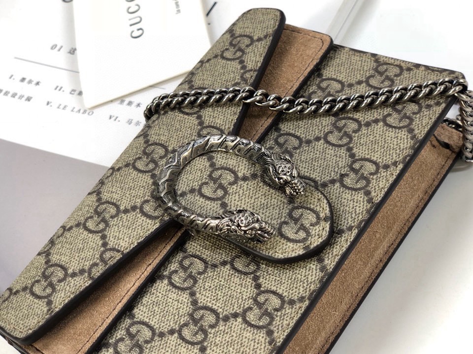 Gucci Dionysus Mini Chain Bag 476432 Brown Khaki