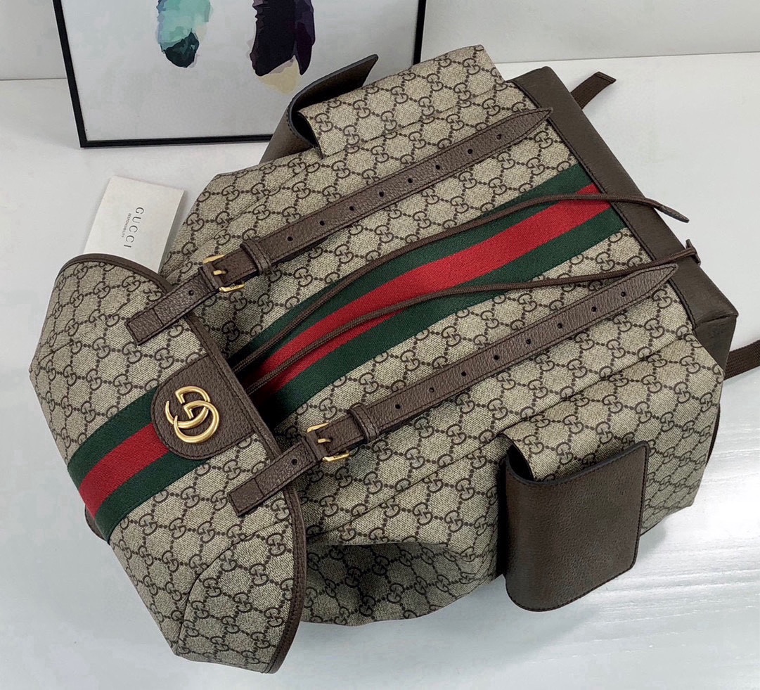 Gucci Ophidia GG Backpack 598140 Brown