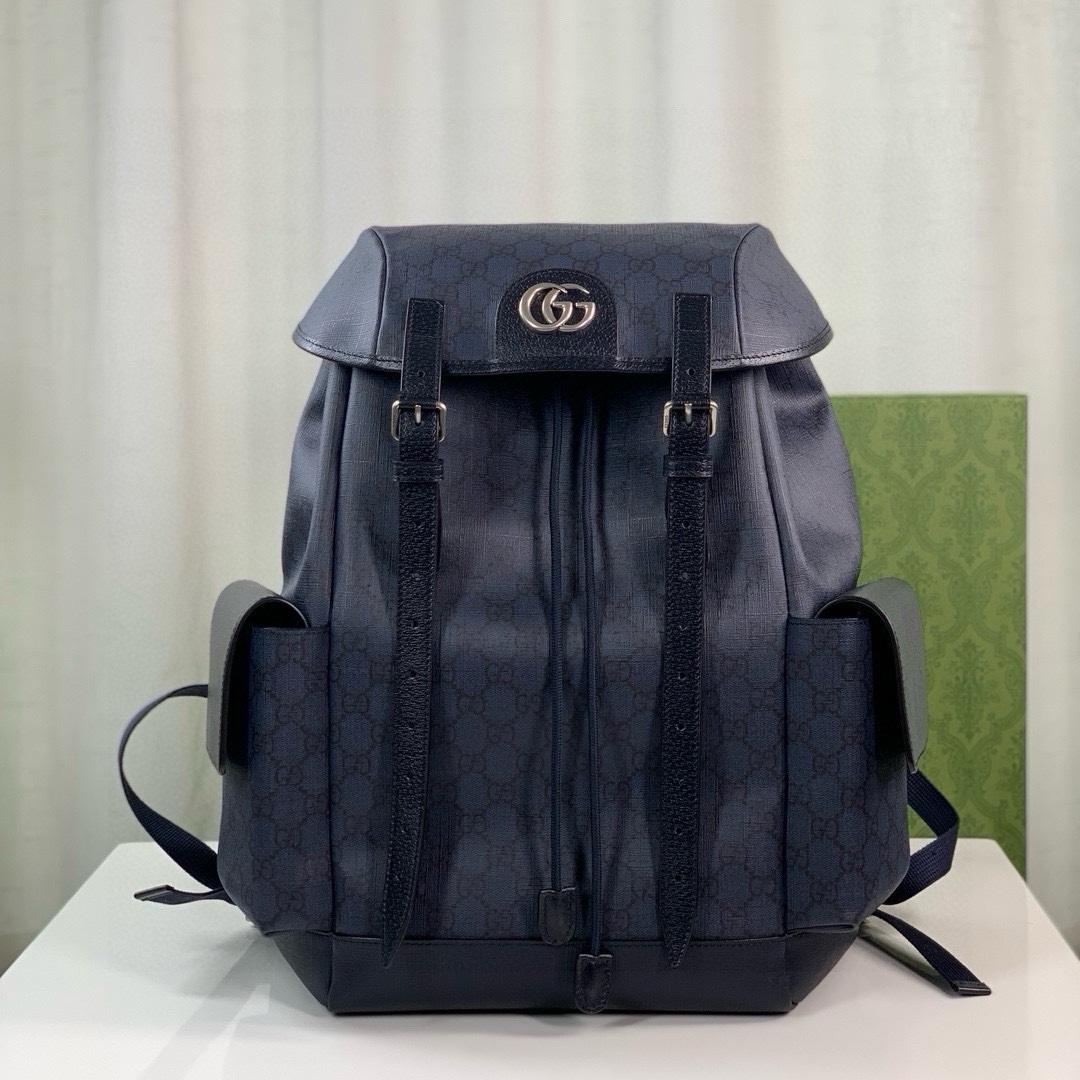 Gucci Ophidia GG Backpack 598140 Dark Blue