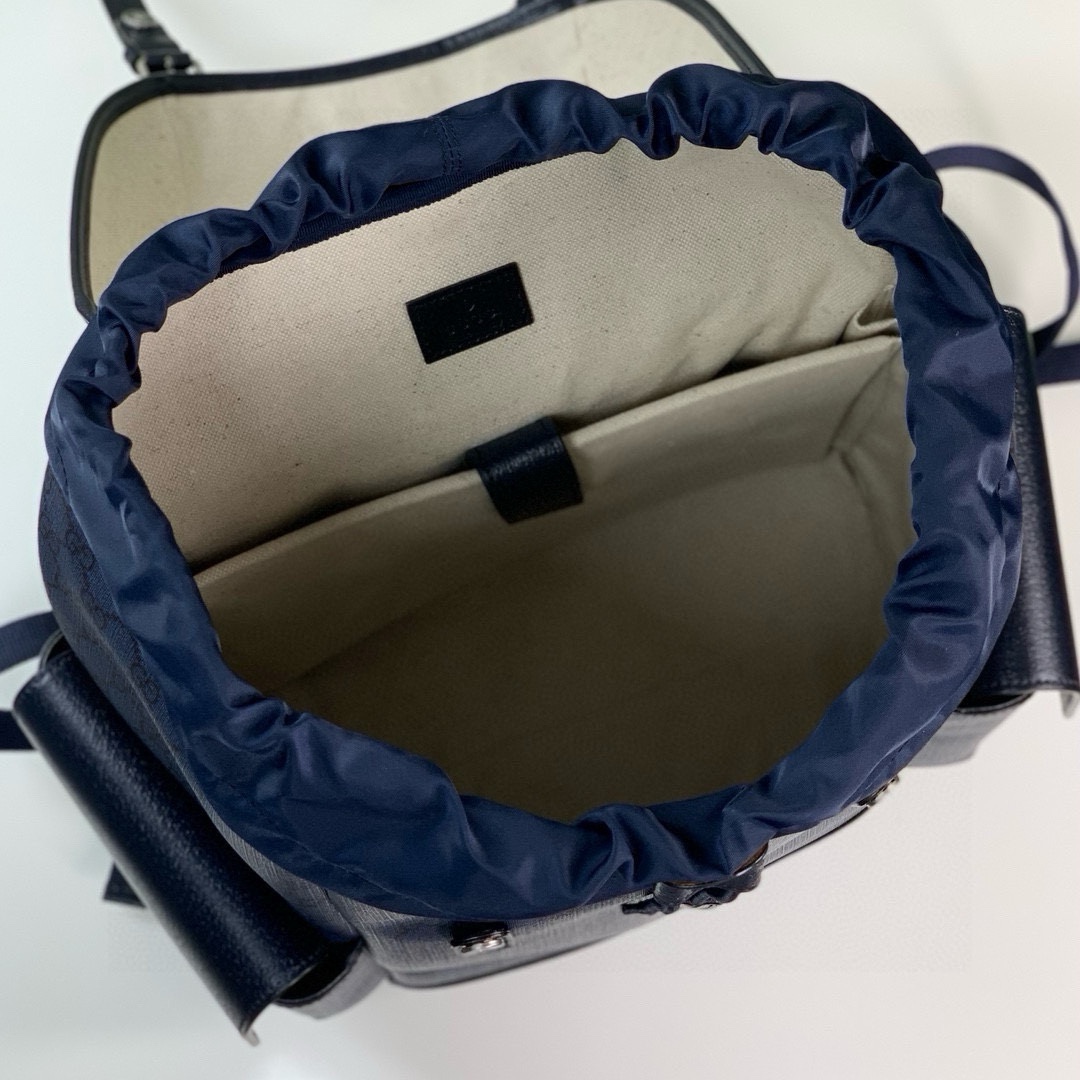 Gucci Ophidia GG Backpack 598140 Dark Blue