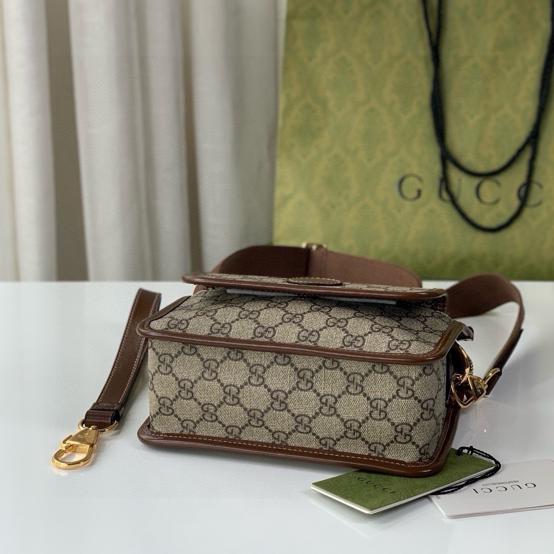 Gucci GG Retro Series Messenger Bag 674164 Brown