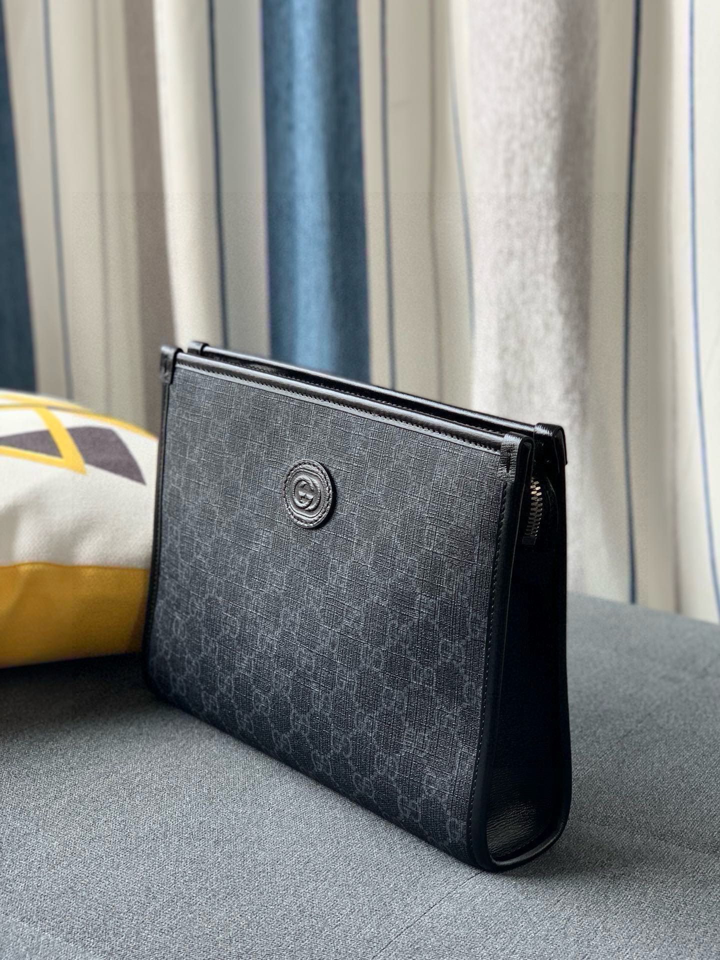 Gucci GG Double G Clutch 672956 Black