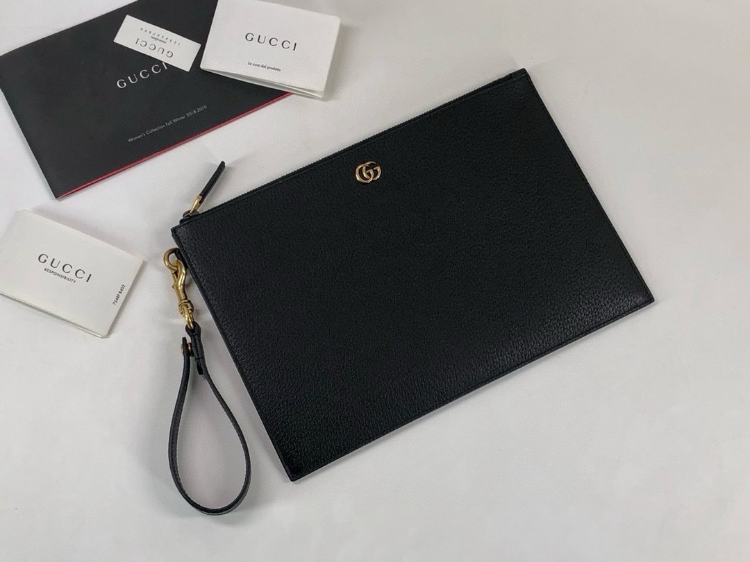 Gucci Original Quality Clutch 475317 Black Leather