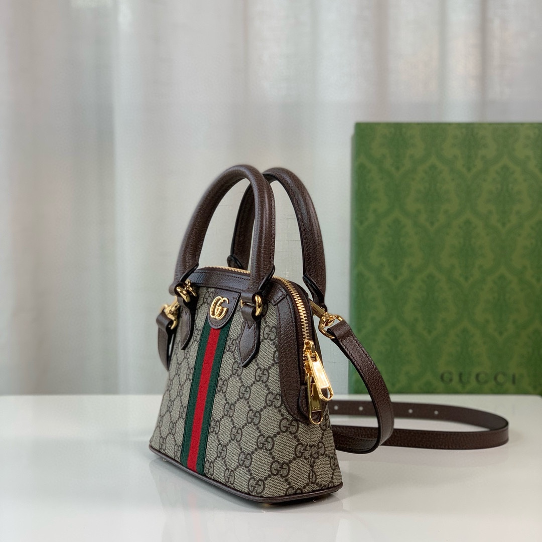 Gucci Ophidia GG Mini Tote Bag 772216 Beige/Ebony