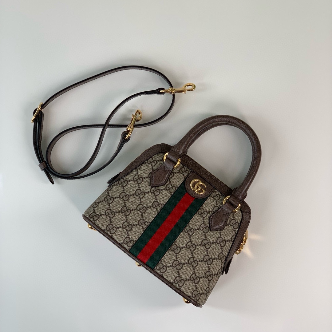 Gucci Ophidia GG Mini Tote Bag 772216 Beige/Ebony