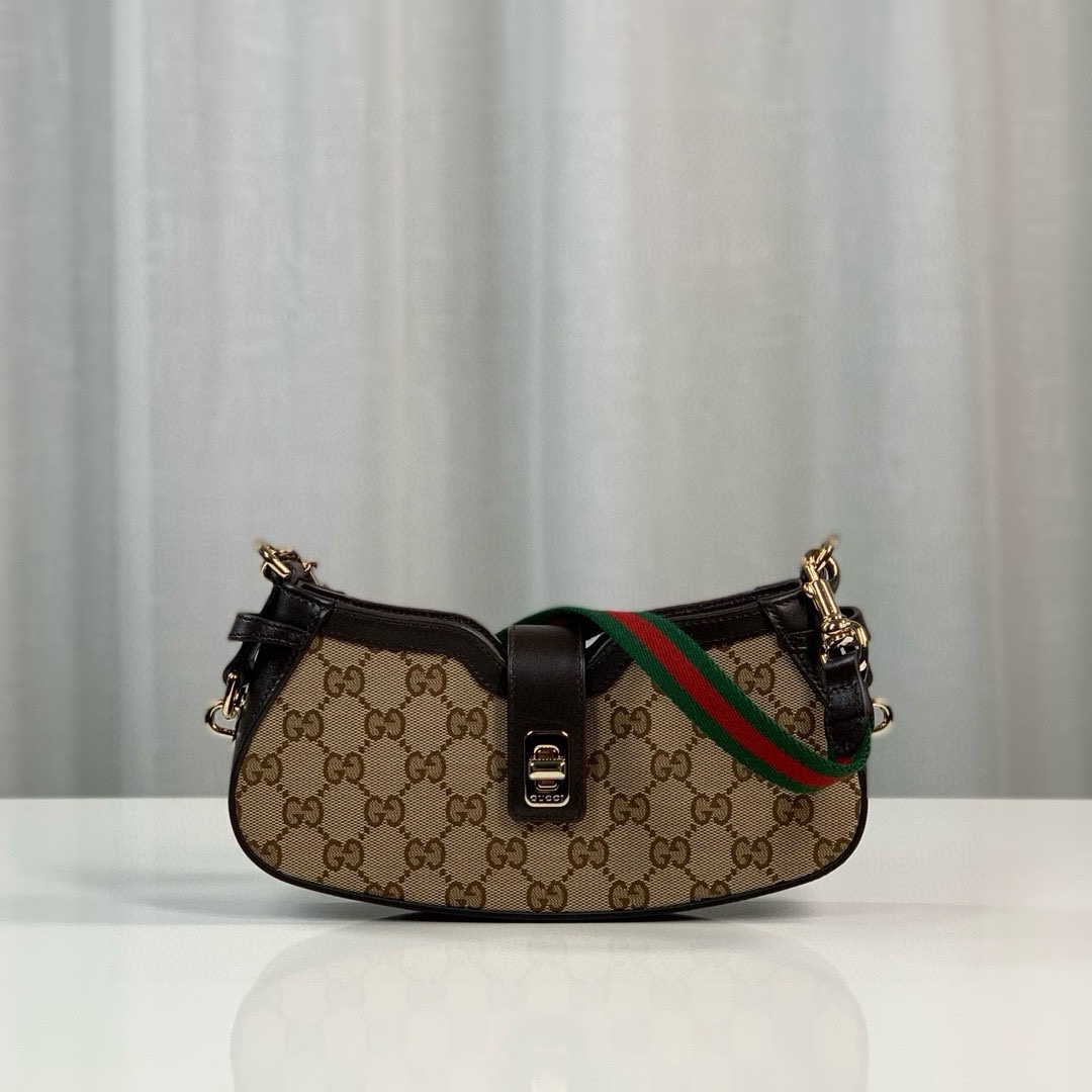 Gucci Moon Side GG Canvas Bag 786015 Beige/Ebony