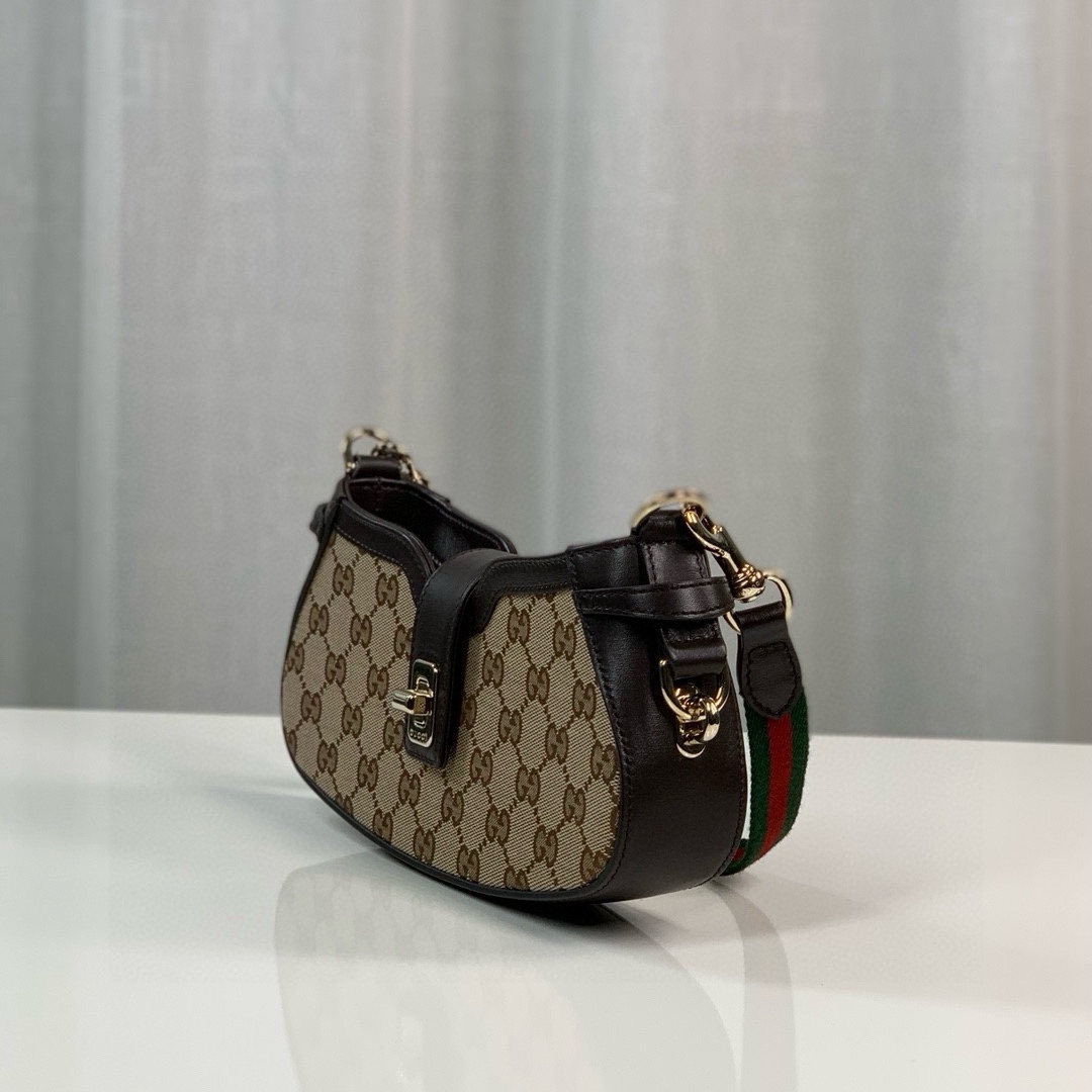 Gucci Moon Side GG Canvas Bag 786015 Beige/Ebony