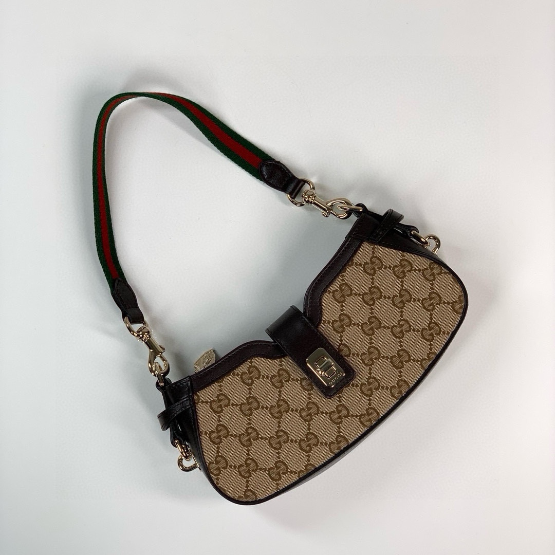 Gucci Moon Side GG Canvas Bag 786015 Beige/Ebony