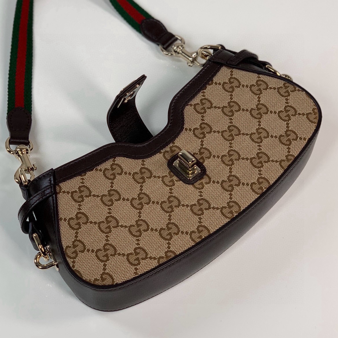 Gucci Moon Side GG Canvas Bag 786015 Beige/Ebony