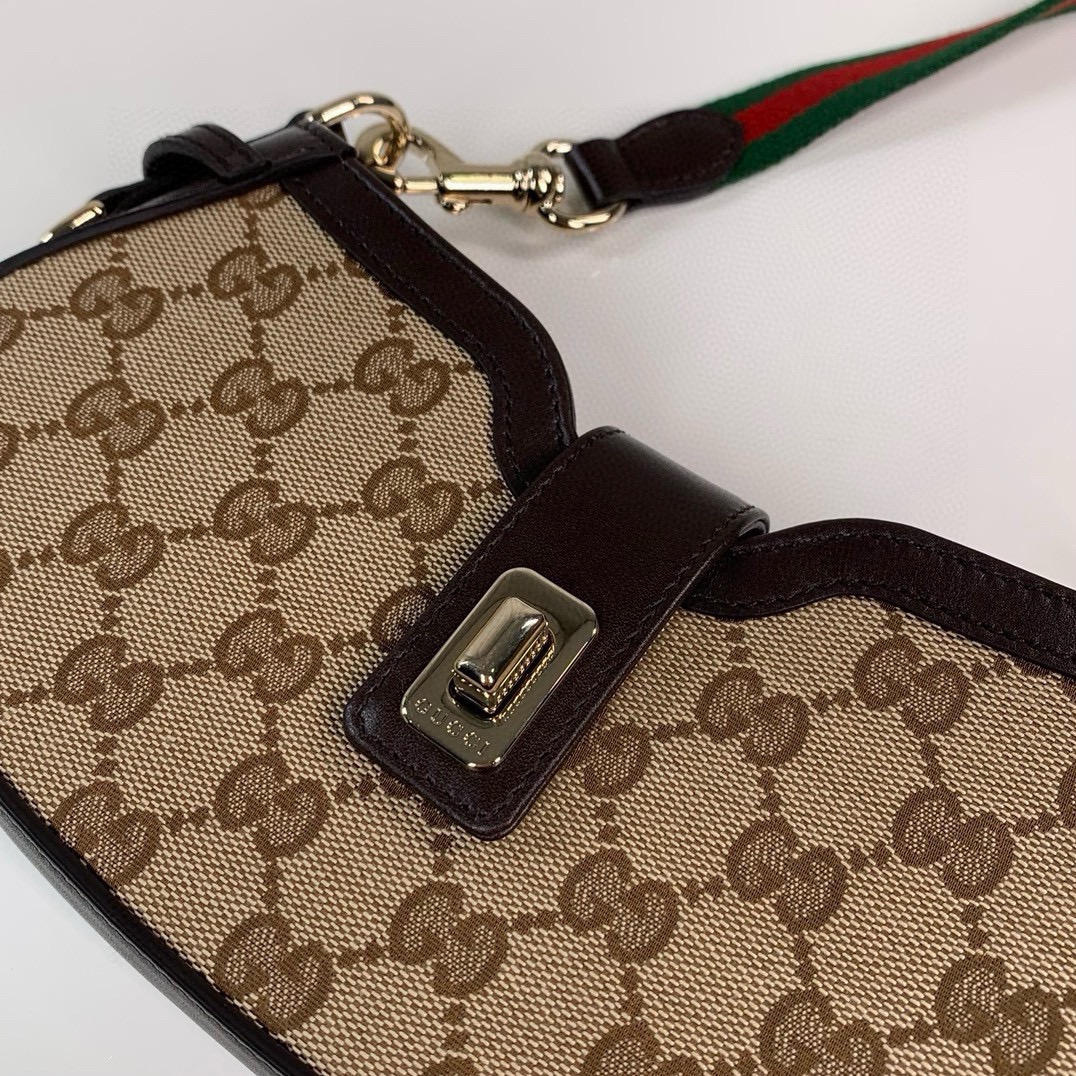 Gucci Moon Side GG Canvas Bag 786015 Beige/Ebony