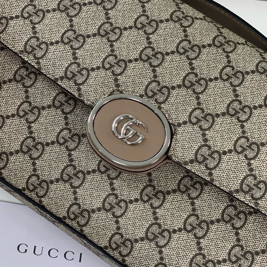 Gucci Petite GG Shoulder Bag 739721 Beige/Ebony