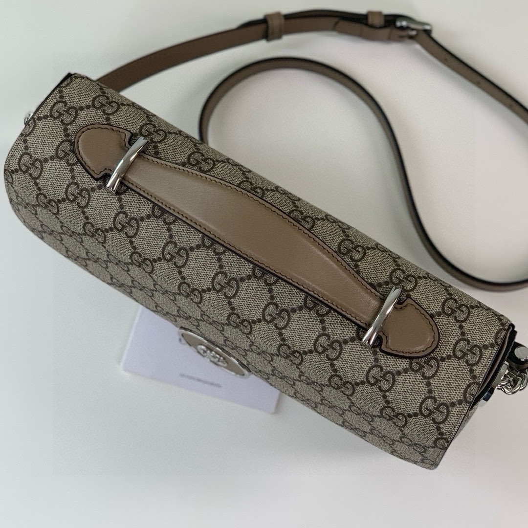 Gucci Petite GG Shoulder Bag 739721 Beige/Ebony