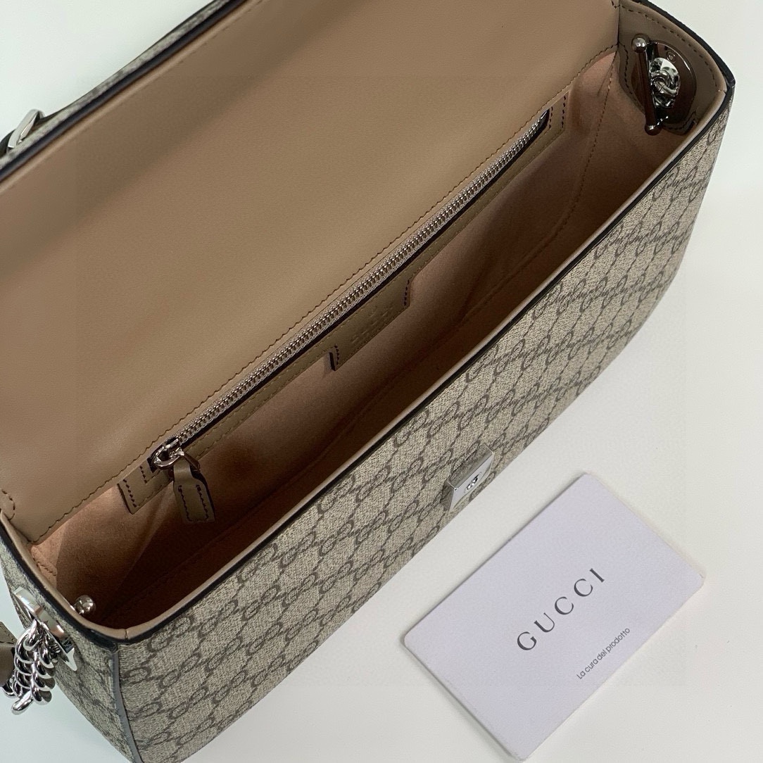 Gucci Petite GG Shoulder Bag 739721 Beige/Ebony