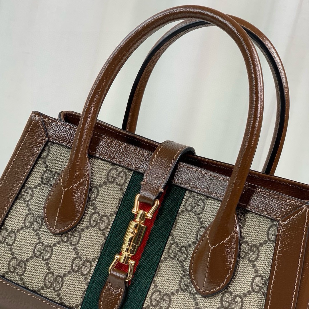 Gucci Jackie 1961 Small Tote Bag 772126 Beige/Ebony