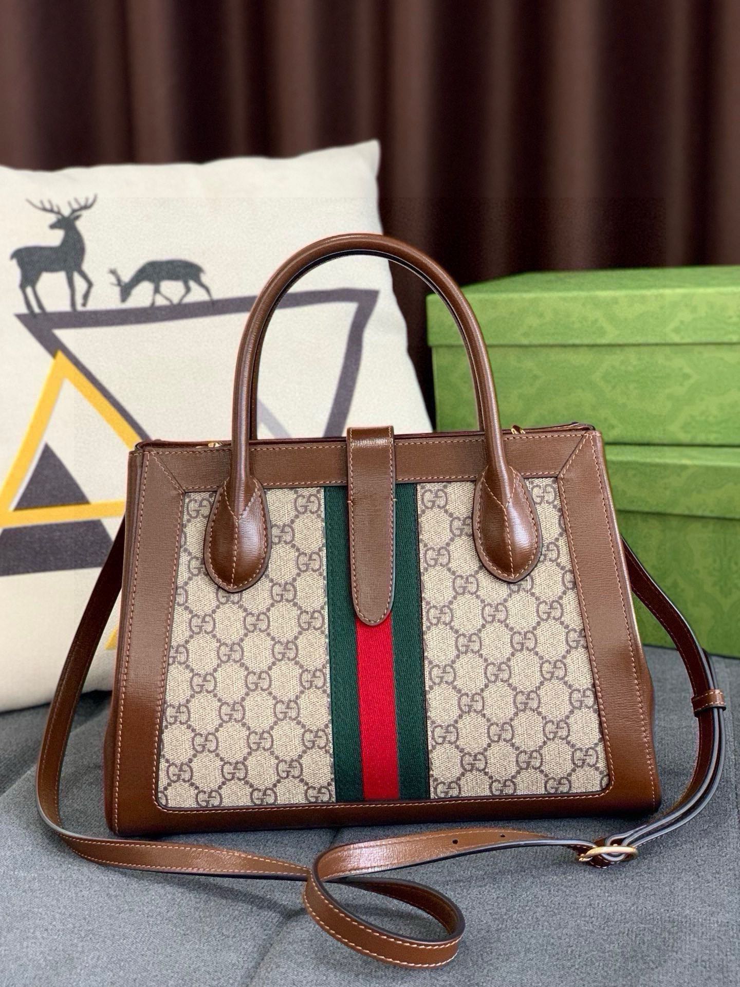 Gucci Jackie 1961 Tote Bag 649016 with Zipper Closure