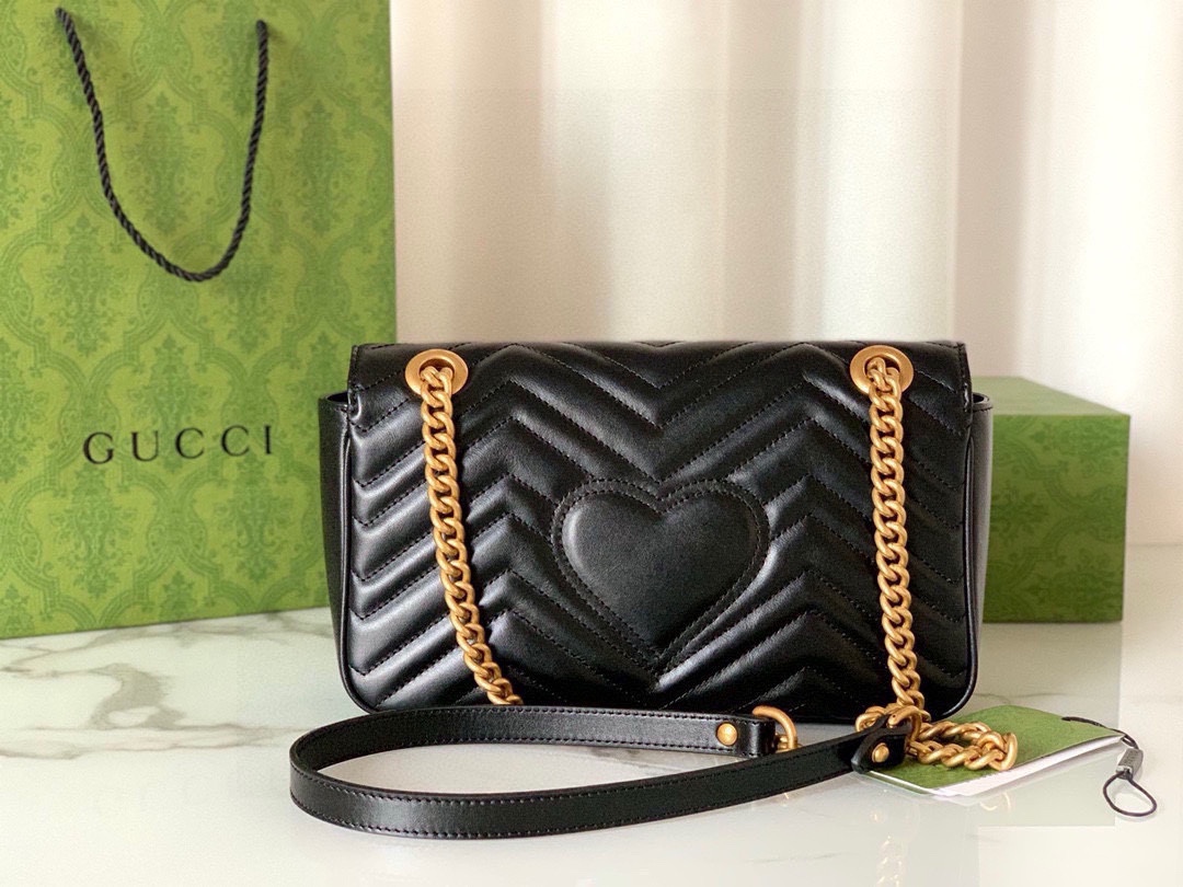 Gucci GG Marmont Medium Chain Bag - Upgraded Leather 443497