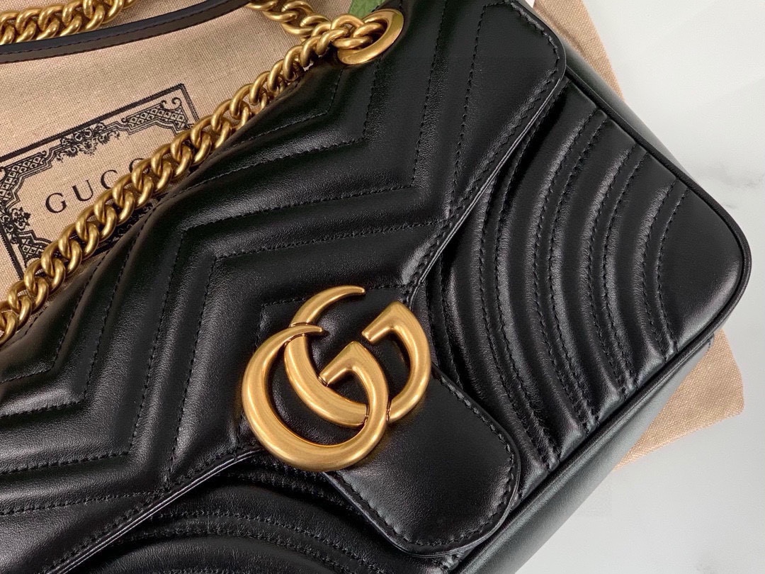 Gucci GG Marmont Medium Chain Bag - Upgraded Leather 443497