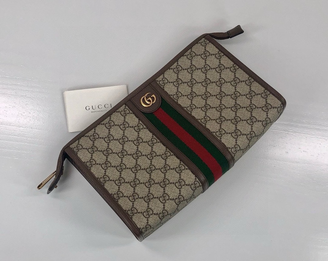 Gucci Ophidia GG Monogram Clutch - Style 598234