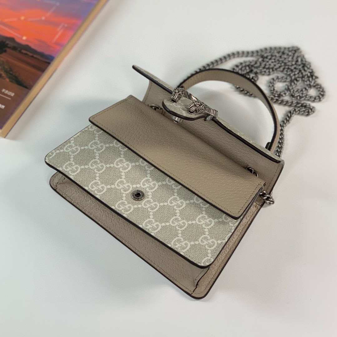 Gucci Dionysus Mini Top Handle Bag - Style 752029 (Light Almond)