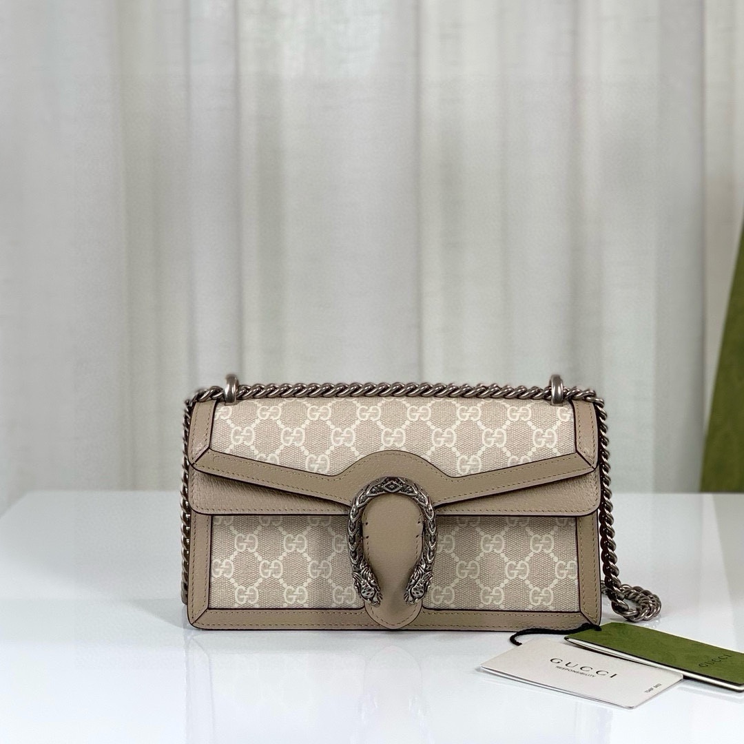 Gucci Dionysus Shoulder Bag - Style 499623 (Light Almond PVC)