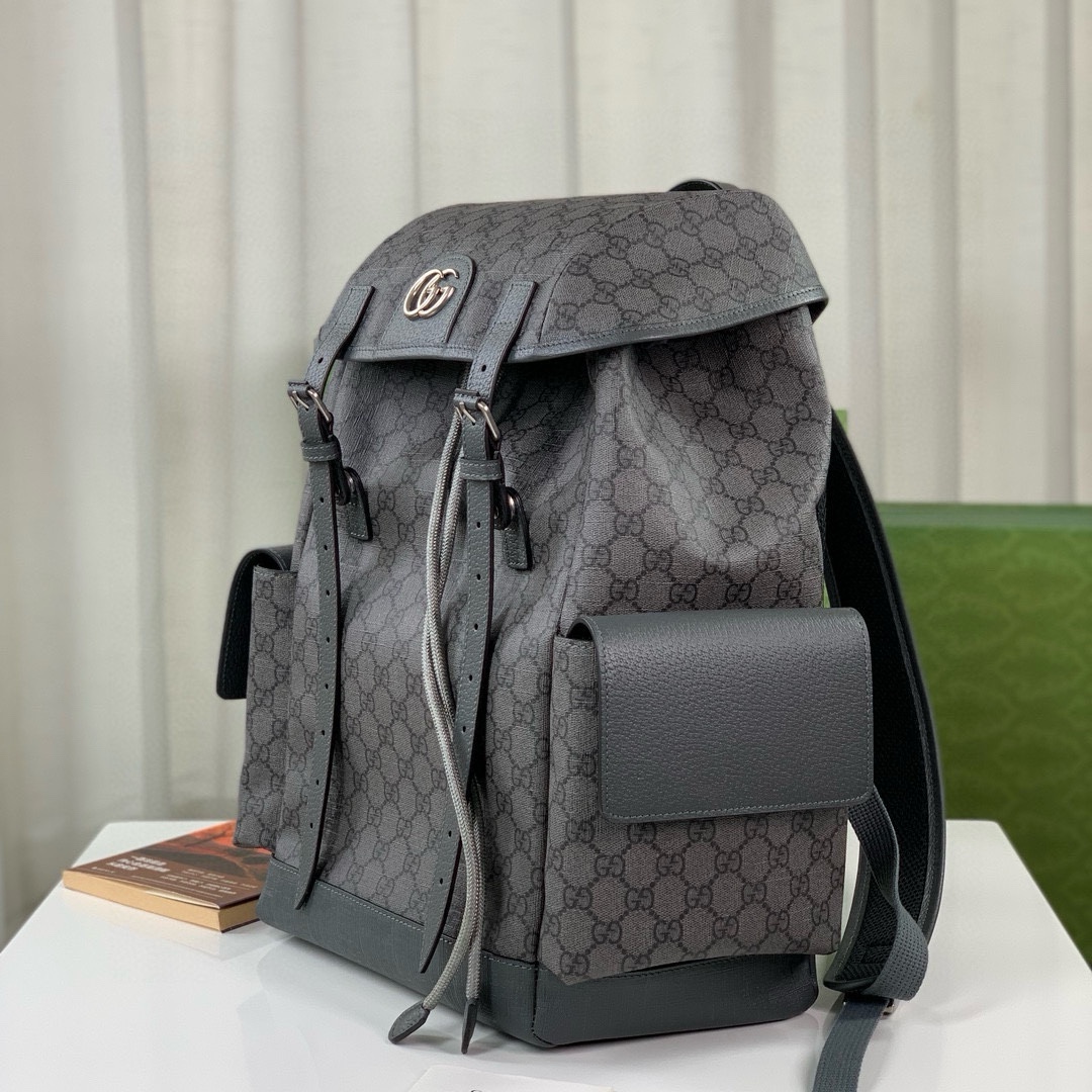 Gucci Ophidia GG Backpack - Style 598140 (Gray)