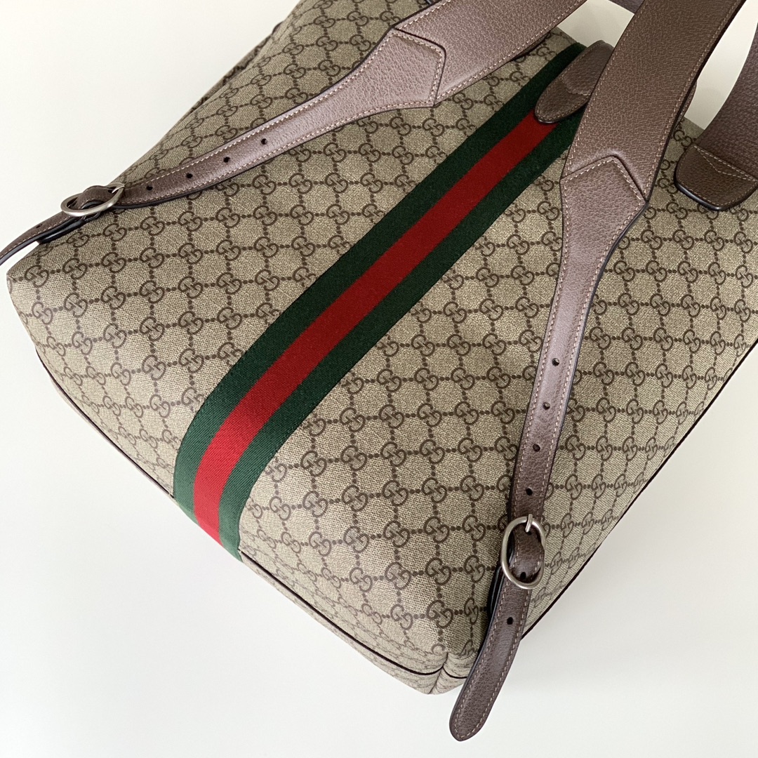 Gucci Jackie 1961 GG Backpack - Style 771344 (Beige and Ebony)