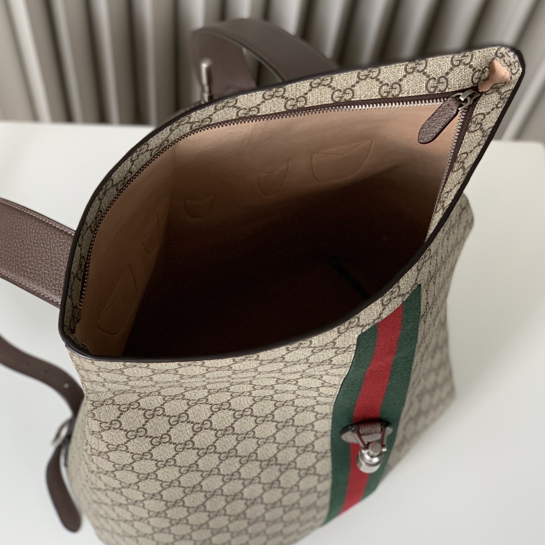 Gucci Jackie 1961 GG Backpack - Style 771344 (Beige and Ebony)