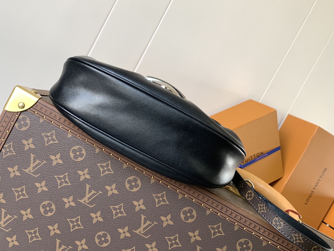  Variable code chip  LV M12192 Black Sunset Vibe handbag Ying sheep leather Monogram canvas LV buckle Removable shoulder strap M