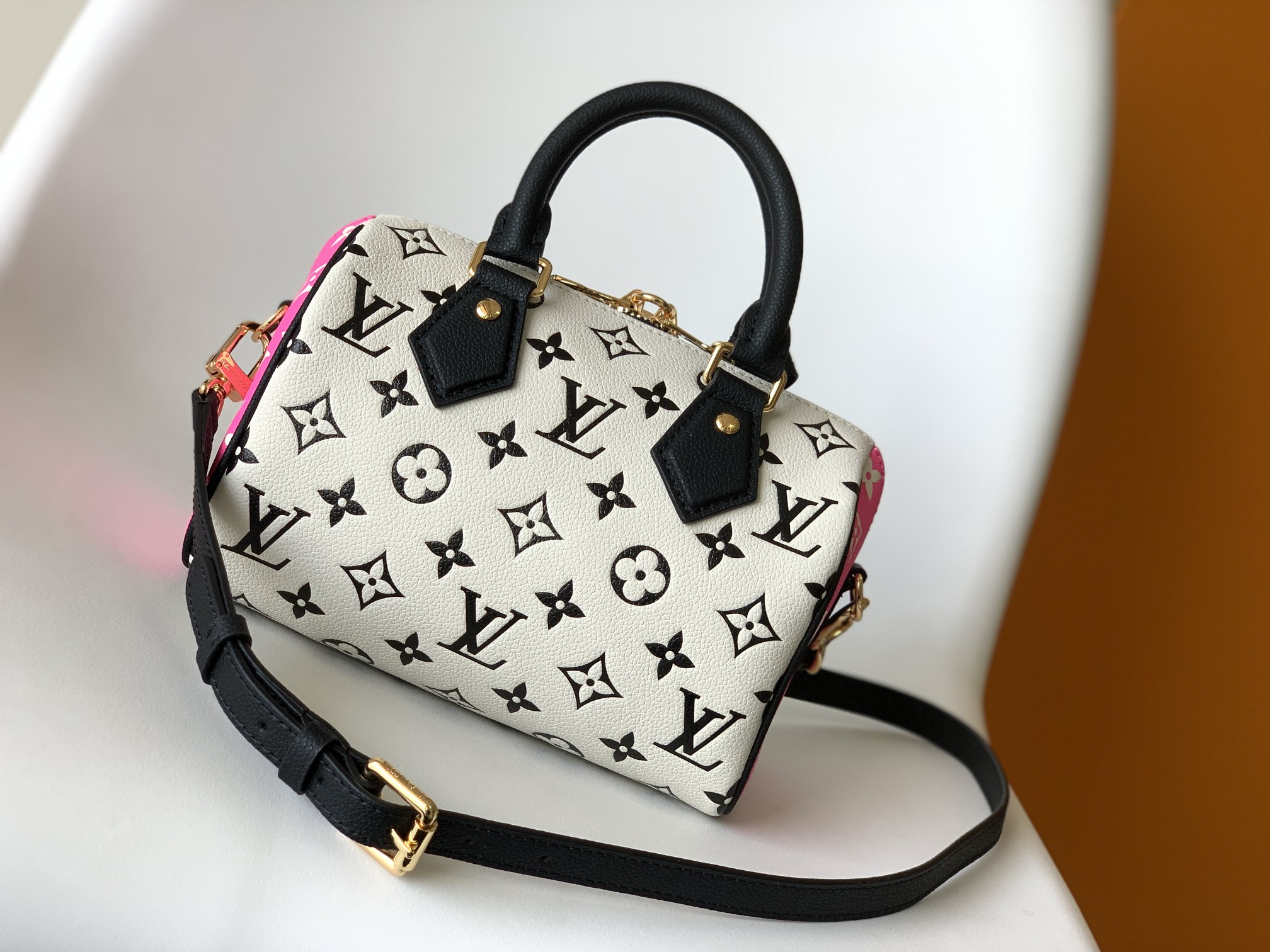 Louis Vuitton LV Speedy Pillow Bag Bandouli??re 20 ?C  Black & White