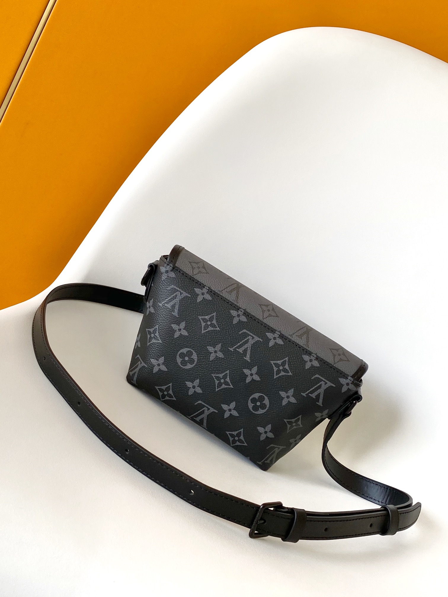 LV Pulse Mini Handbag (M12806) in Black and Silver Flowers with Dynamic Chip