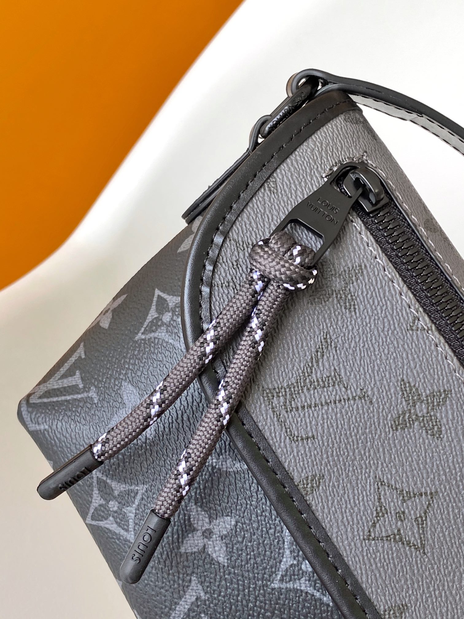 LV Pulse Mini Handbag (M12806) in Black and Silver Flowers with Dynamic Chip