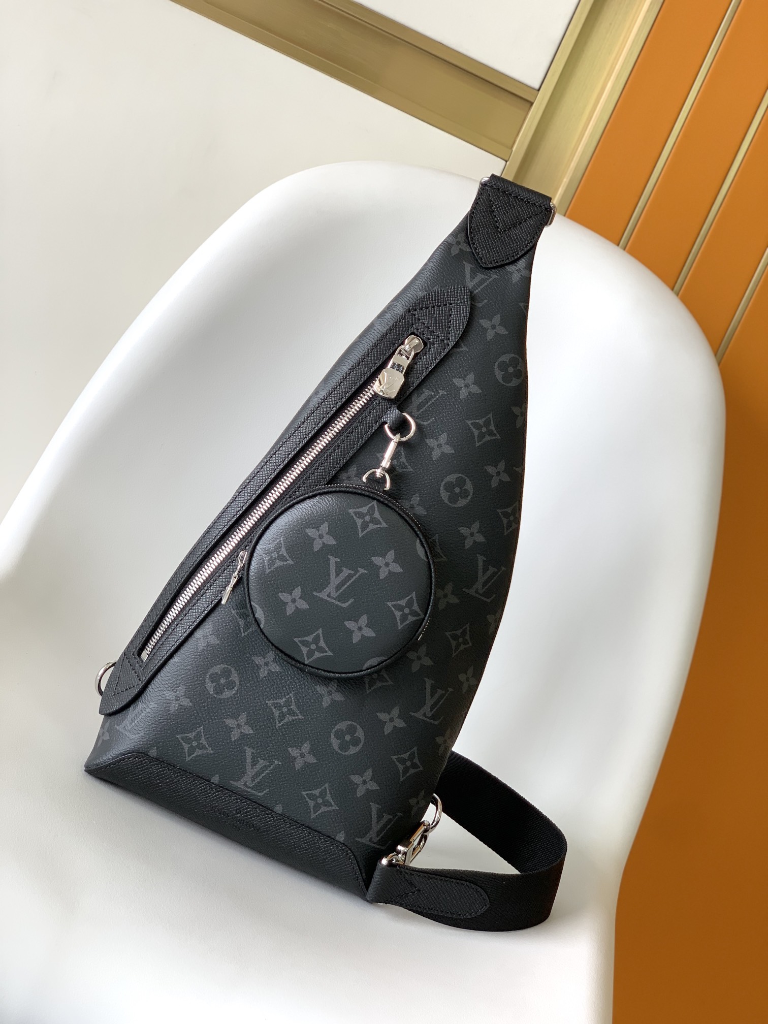 LV Duo Shoulder Bag (M30936) in Monogram Canvas and Ta?ga Leather with Dynamic Chip