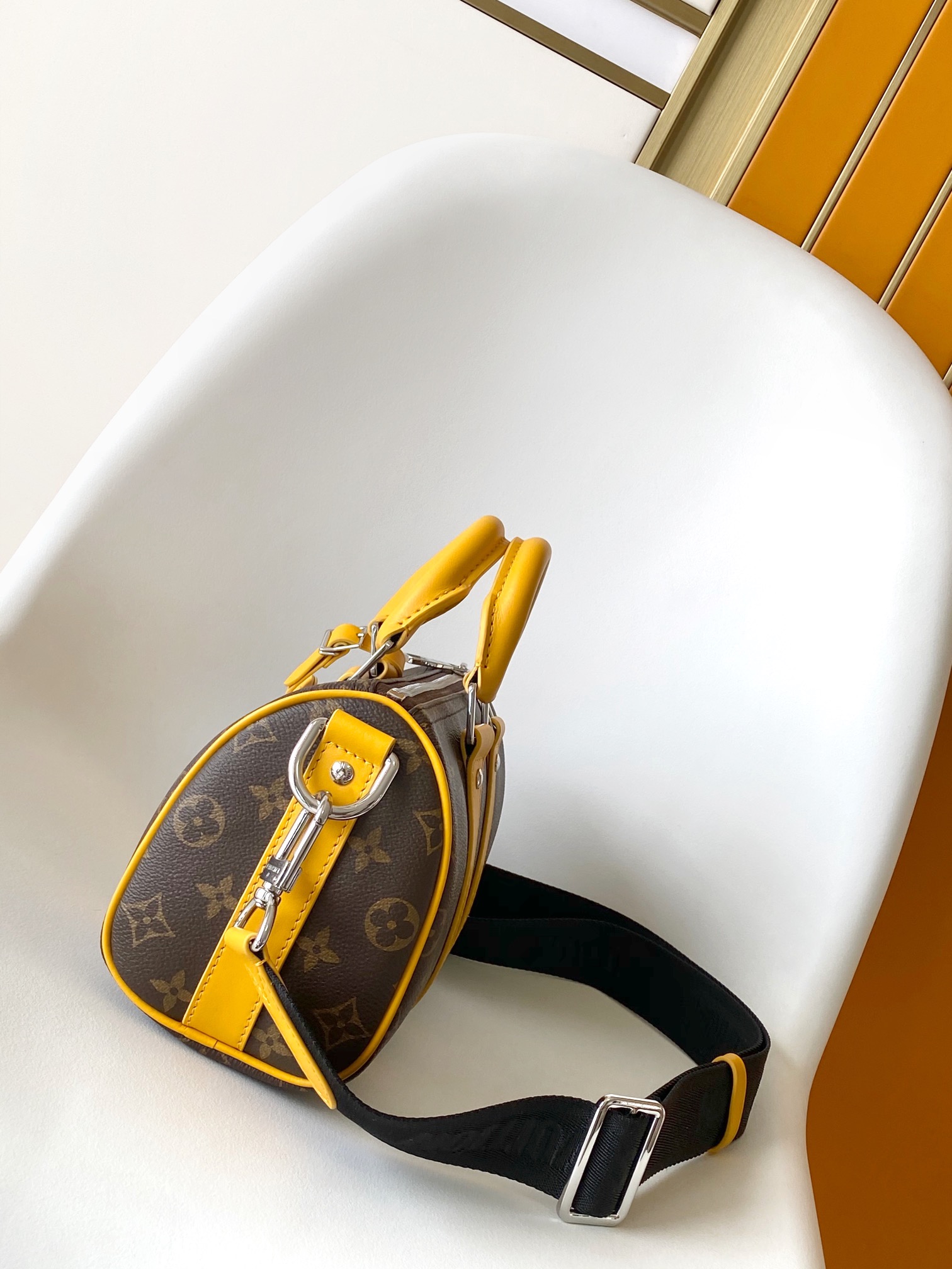 Keepall Bandouli??re 25 Handbag by Louis Vuitton LV M13166 in Yellow 