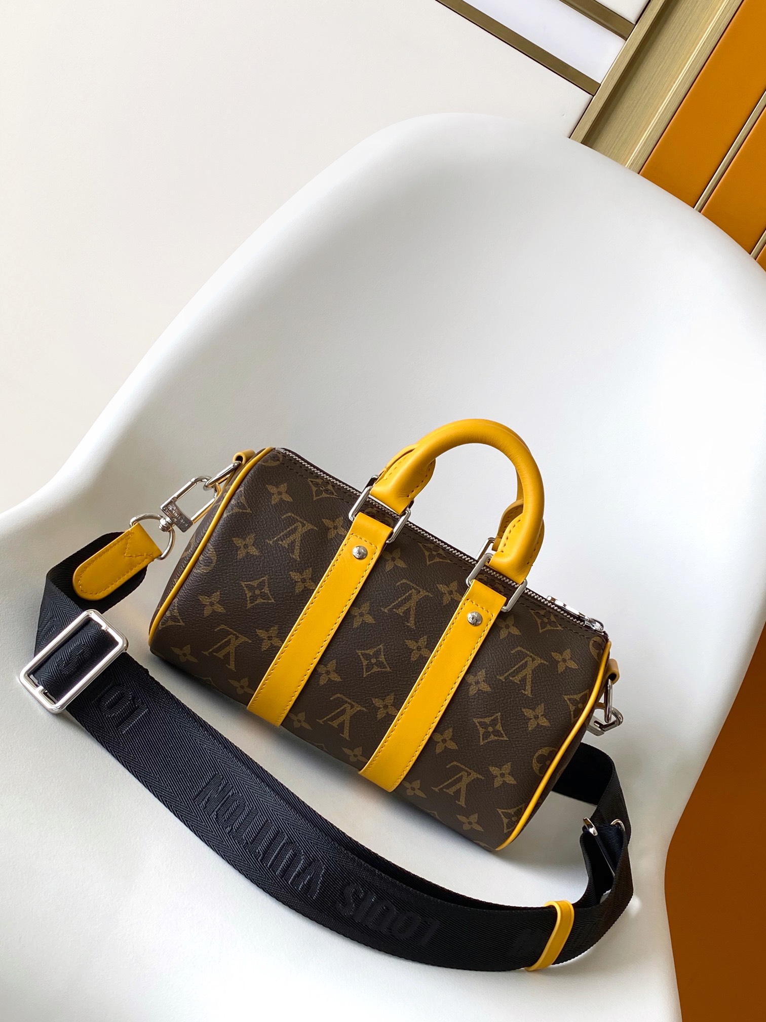 Keepall Bandouli??re 25 Handbag by Louis Vuitton LV M13166 in Yellow 