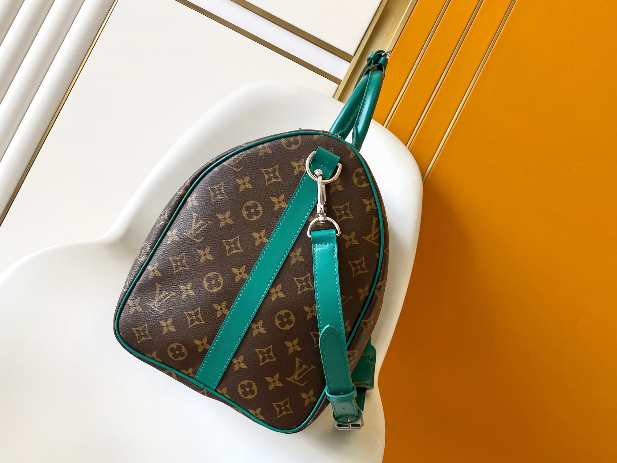 M12630 Dark green Keepall Bandouli??re 50 Travel Bag by Louis Vuitton LV 