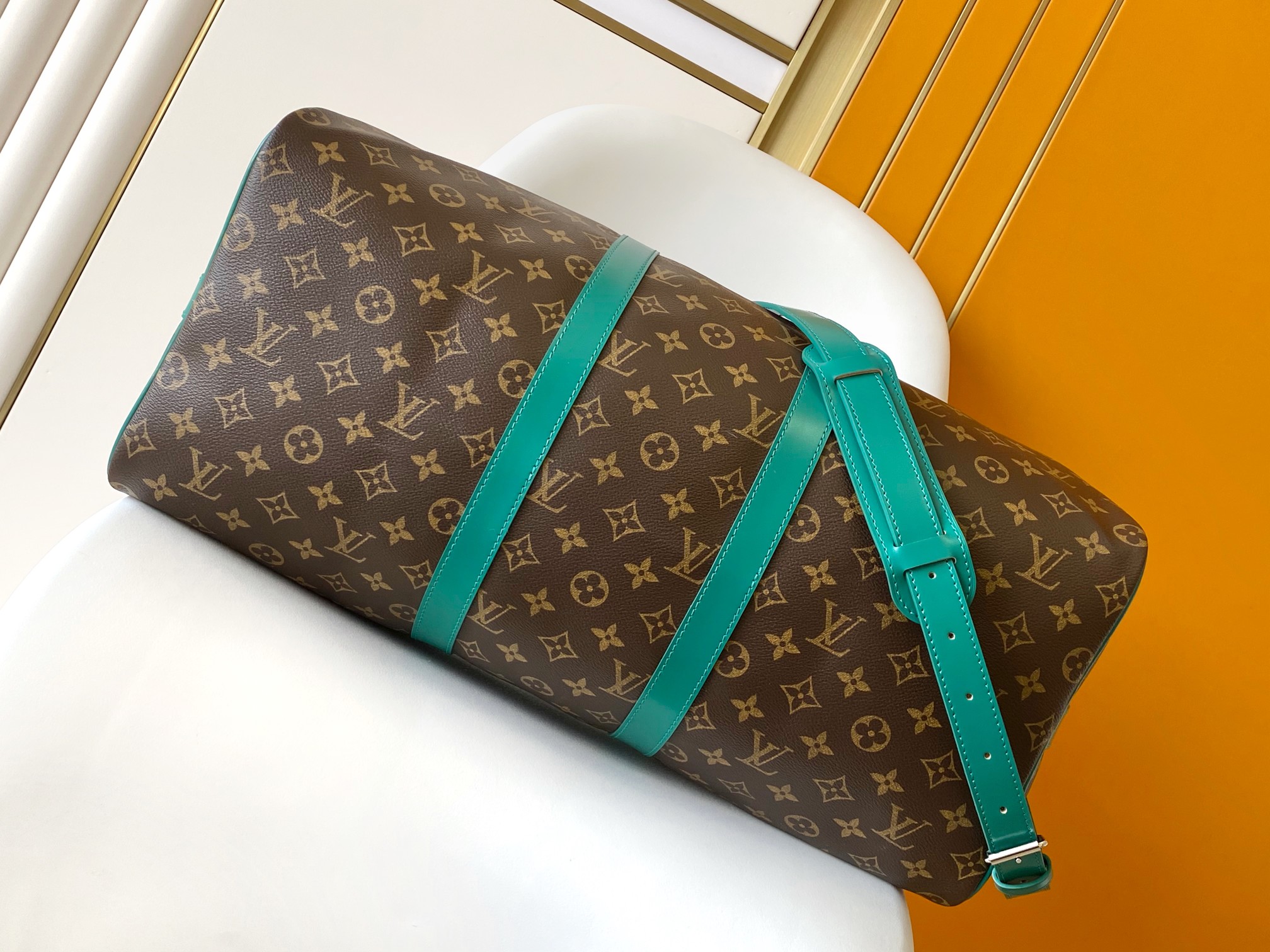 M12630 Dark green Keepall Bandouli??re 50 Travel Bag by Louis Vuitton LV 