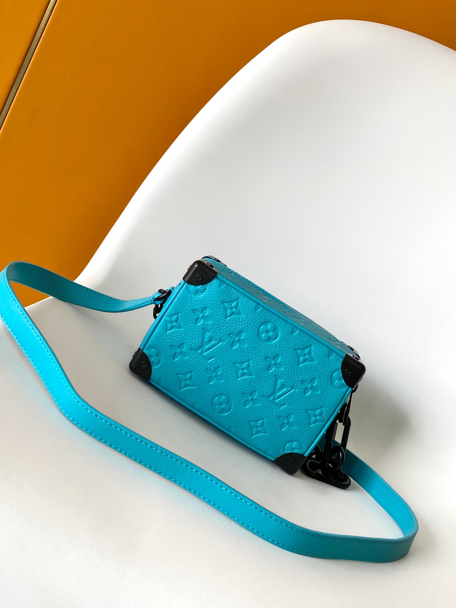 M11673 Mini Soft Trunk Chain Bag by Louis Vuitton LV in Mint Blue