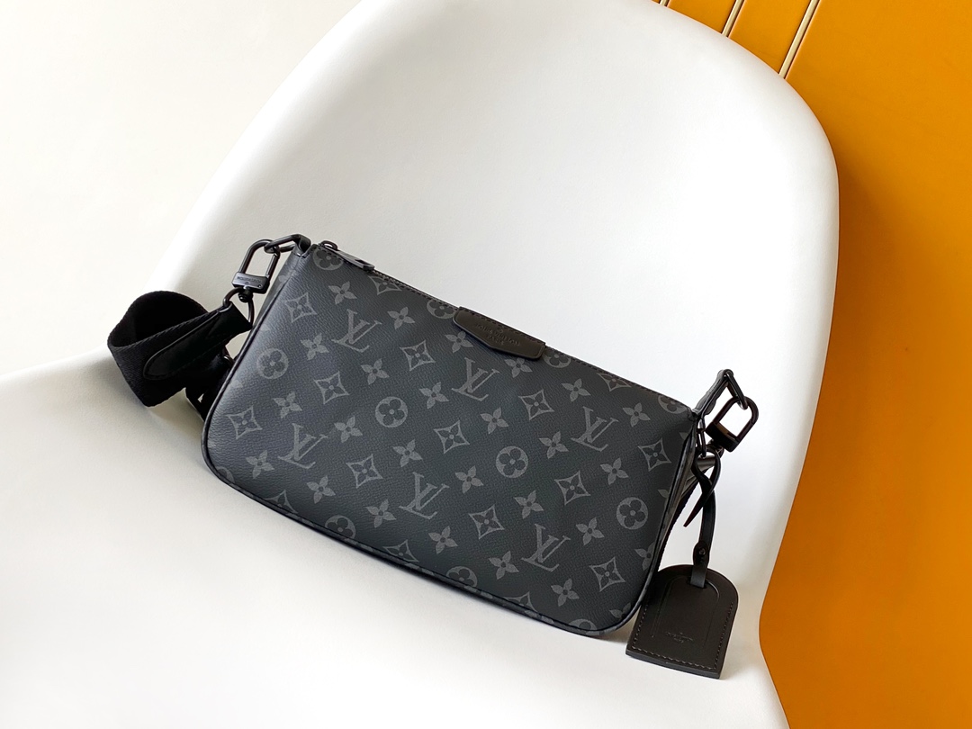 M11741 Pochette Accessoires XL Bag by Louis Vuitton LV in Monogram Eclipse