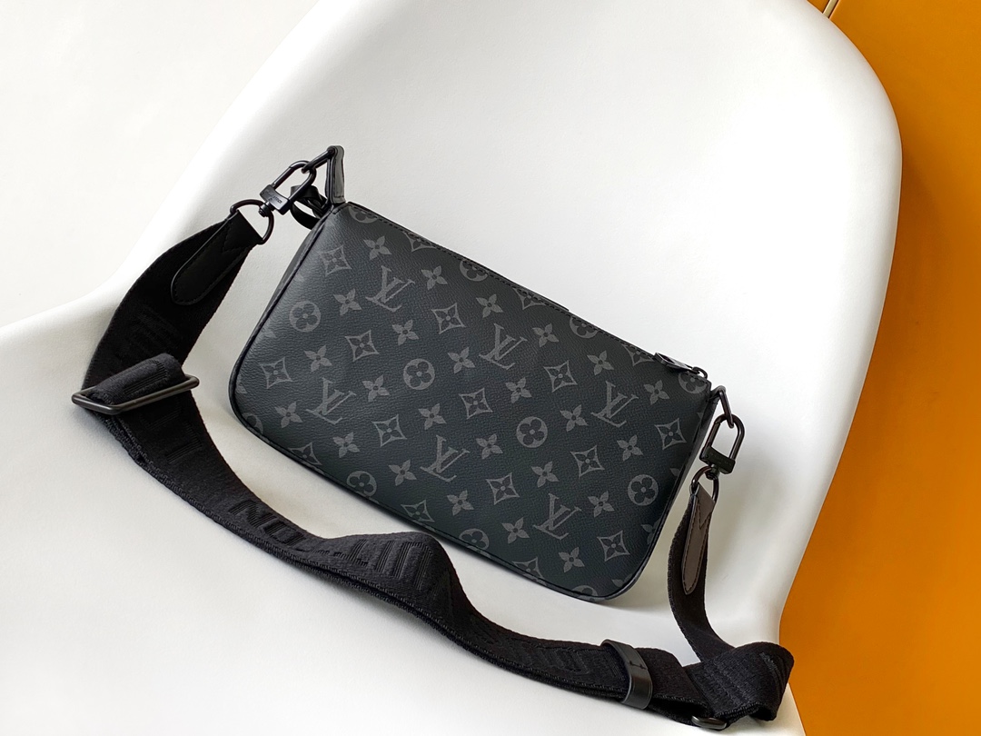 M11741 Pochette Accessoires XL Bag by Louis Vuitton LV in Monogram Eclipse