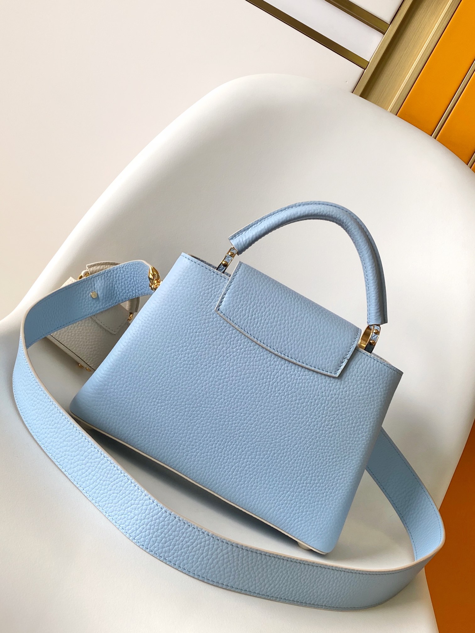 M24575 Mini Capucines Bag by Louis Vuitton LV in Blue