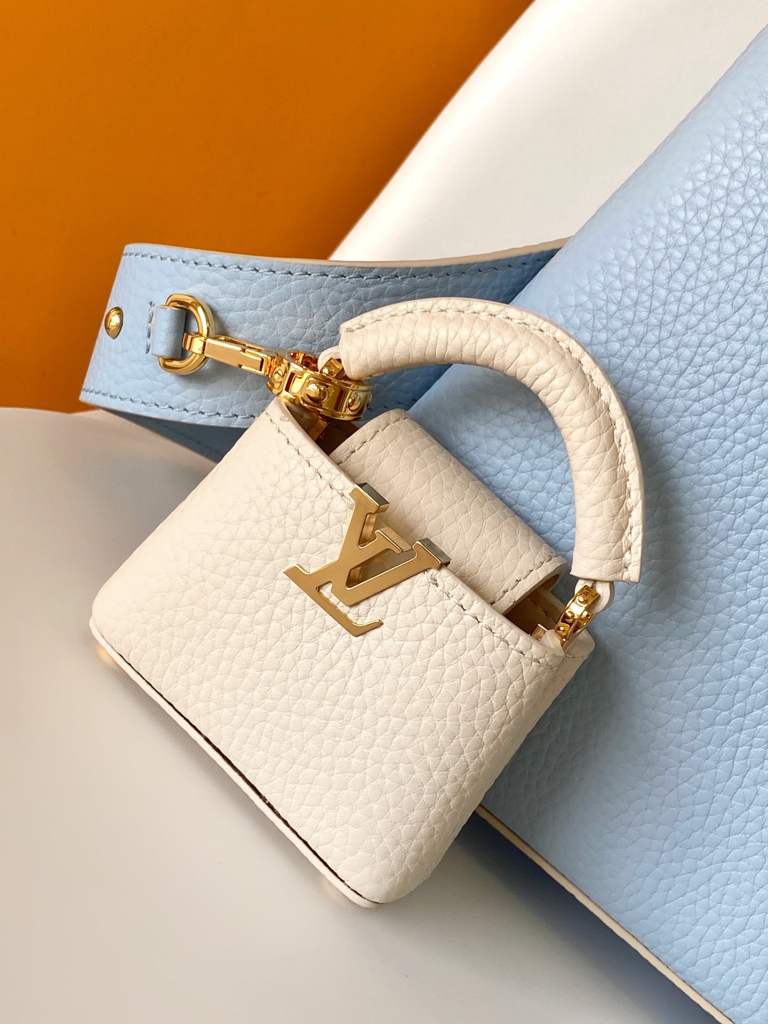 M24575 Mini Capucines Bag by Louis Vuitton LV in Blue