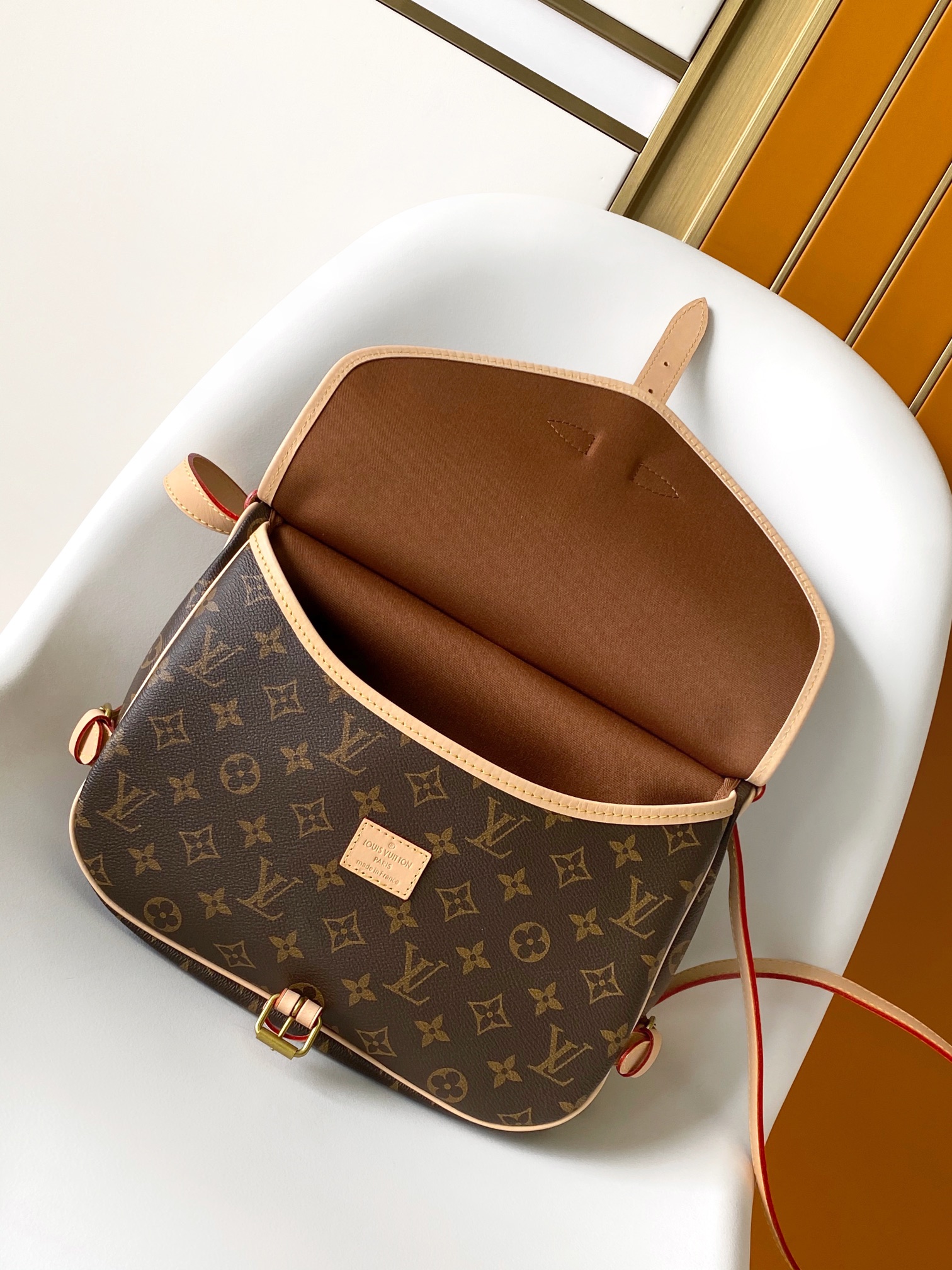 M40710 Saumur Medium Bag by Louis Vuitton LV in Monogram Canvas